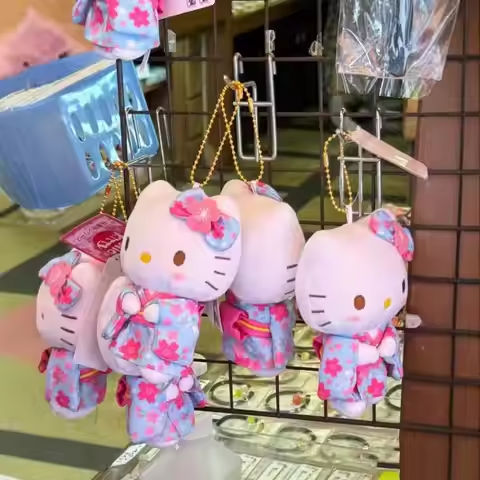 Sanrio Kimono Hello Kitty Plush Doll Pendant Keychain Cartoon Kitty Cat Plush Keychains Bag Accessories Gifts Car Key Pendant https://tinyurl.com/264wokyg