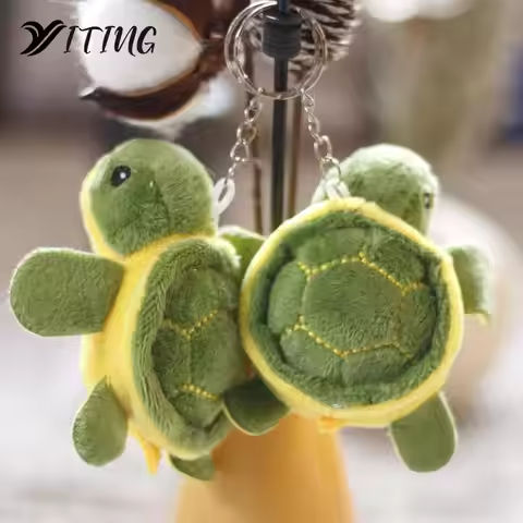 8cm Cute Cartoon Mini Turtle Doll Keychain Pendant Girl Woman Bag Doll Plush Toy Key Ring Jewelry Small Gift https://tinyurl.com/24vz66y5