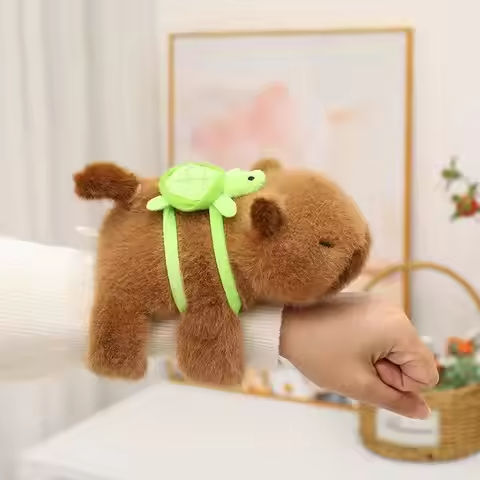 23cm simulation Capibala wristband plush toy figurine, cartoon anime cute pillow cushion, fun children’s birthday gift doll https://tinyurl.com/28t94svq