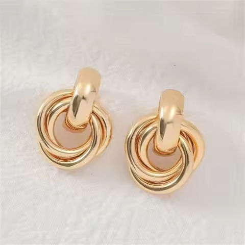 2Pcs Trendy Stainless Steel Gold Color Knot Hoop Earring For Women,Shiny Cute Tragus Cartilage Ear Stud Suitable Give Girlfriend https://tinyurl.com/25jxv646