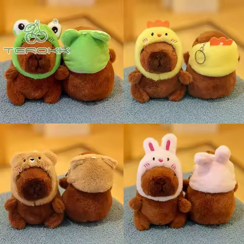 Cartoon Capybara Plush Keychain Bag Pendant Hanging Decoration Cute Stuffed Doll Toy Desktop Doll Ornament Car Keyring Kids Gift https://tinyurl.com/25vyccy9