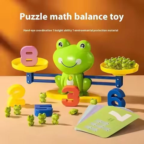 Frog Math Balance Toy Stem Learning For Toddlers 3-5, Educational Counting Game With Numbers Cognitive Development Kit https://tinyurl.com/27jmzfk2