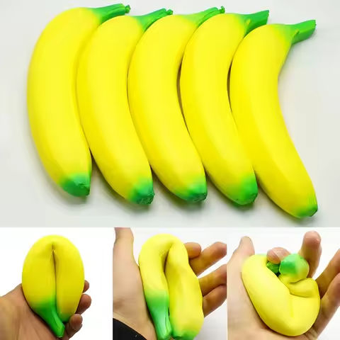 Anti-stress Squishy Banana Toys Slow Rising Jumbo Squishy Fruit Squeeze Toy Funny Stress Reliever Reduce Pressure Prop https://tinyurl.com/22v6gfs5