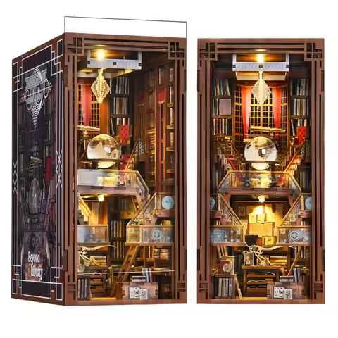 Book Nook Kit, DIY Miniature House Dollhouse Kit for Adult and Teens, 3D Wooden Puzzle Bookends Bookshelf Insert Decor Model Bui https://tinyurl.com/2yeacspd