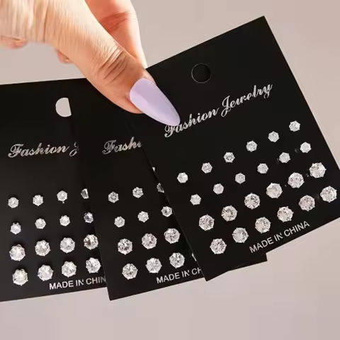 Maximum 36 Pairs Shiny Zircon Stud Earrings Set for Women Men Daily Versatile Chic Silver Color Crystal Ear Jewelry Accessories https://tinyurl.com/2bftvh8o
