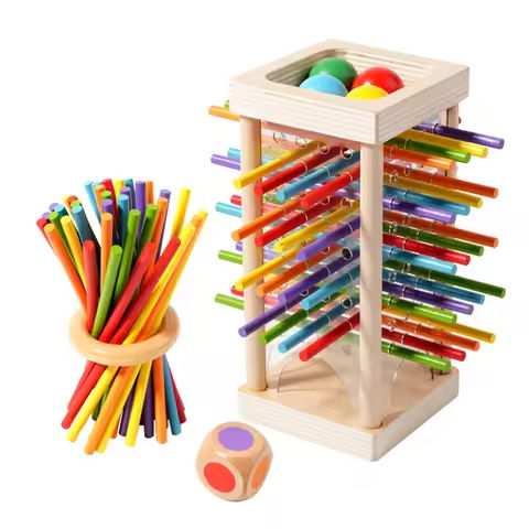 Baby Montessori Sensory Fine Motor Skills Toy Color Cognitive Learning Counting Sticks Game Educational Kids Balance Wooden Toys https://tinyurl.com/22cfpz6p