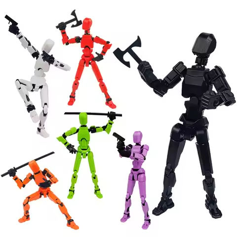 1/4/6PCS Assembled Titan T13 Action Figures Robot Set Toy for Kid 3D Printed Multi Movable Joints Lucky Doll Decora Adult Gift https://tinyurl.com/2axzngw4
