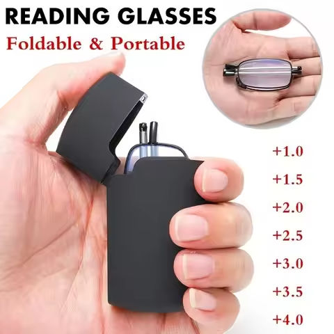 Gift Case Foldable Reading Glasses +1.00 to +4.00 Strength Men Women Anti Blue Light Farsightedness Eyewear https://tinyurl.com/22j7cb22