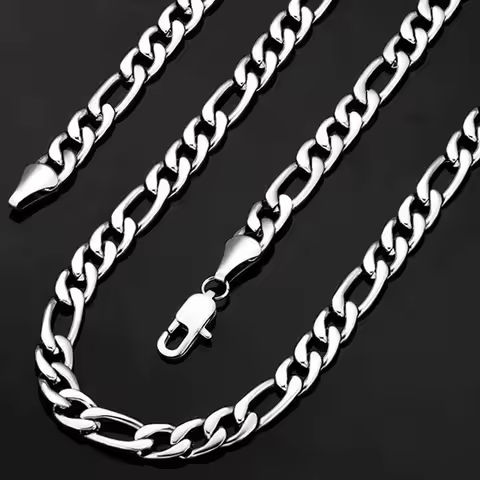 925 Sterling Silver 40-75cm Figaro Chain Necklace Men Women Fashion Simple Chain Wedding Christmas Gift Jewelry Accessories https://tinyurl.com/28aoxg85