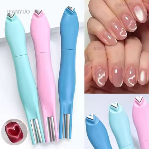 3D Love Heart Nail Magnet 3in1 Cat Eye Effect Double Line Moon Snake Pattern French Nail UV Attraction Magnetic Stick Manicure https://tinyurl.com/255myert