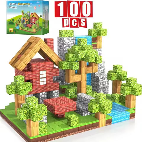 100pcs Magnetic Blocks Toy Build Magnet Set For Boys Girls Stem Montessori Sensory Cubes For Toddlers Gift https://tinyurl.com/2ce8crwu