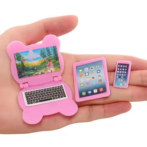 3pcs/Set Dollhouse Mini Item Doll Accessories Cute Kawaii Computer IPad Phone Set Miniature Funny Lifelike Toys https://tinyurl.com/276nrsrh