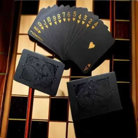 Color Black Gold Playing Card Game Card Group Waterproof Poker Suit Magic Dmagic Package Board Game Gift Collection 2025 https://tinyurl.com/267x52wj