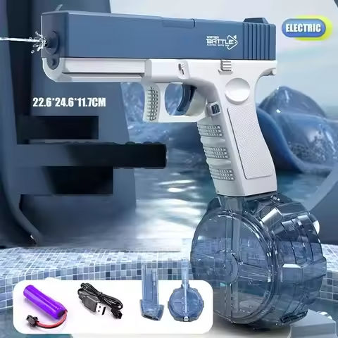 New Water Gun Electric Pistol Shooting Toy Full Automatic Summer Beach Toy For Kids Children Boys Girls Adults https://tinyurl.com/2c32gszo