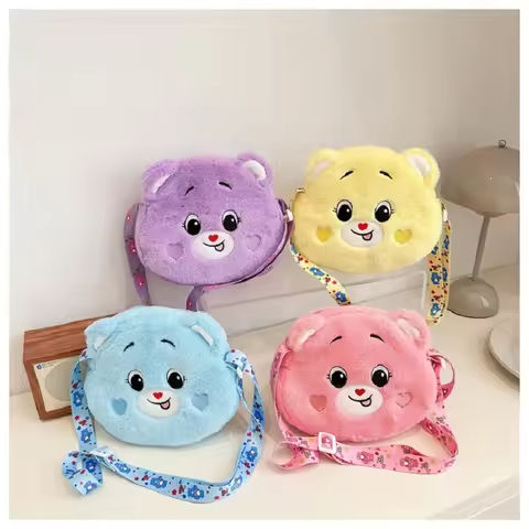 Mini Cartoon Rainbow Love Bear Plush Toy Crossbody Bag Love Bear Gift for Children Backpack Christmas Gift https://tinyurl.com/2b3xwdue