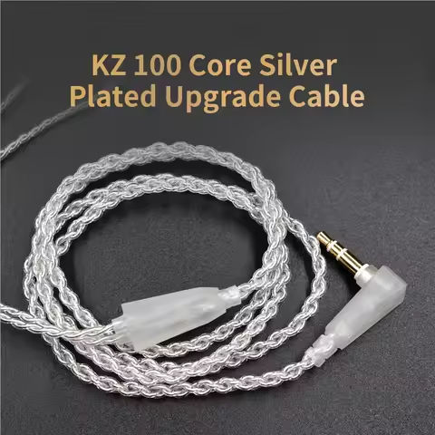 0.75mm 2 Pin Silver Plated Upgrade Cable Gold-plated Pin 3.5MM Earphone Wire with Mic for KZ ZSN/ZSN PRO/ZS10 PRO/AS16/AS12/ZSX https://tinyurl.com/2b548s7o