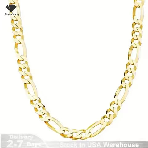925 Sterling Silver Classic Figaro Chain Link Necklace for Men 14K Gold Plated 5mm Wide Cuban Curb Link Chain Jewlelry Gift USA https://tinyurl.com/2c47fah6
