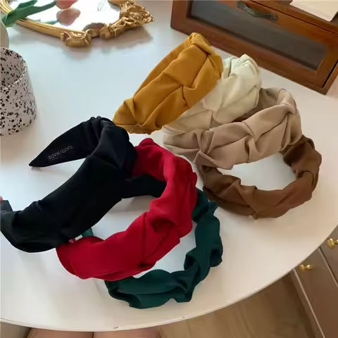 Korean Hair Accessories Solid Color Cotton Crumpled Women’s Head Hoop Wide Bezel Makeup Hairbands for Ladies Headwear 2023 New https://tinyurl.com/22wquh4o