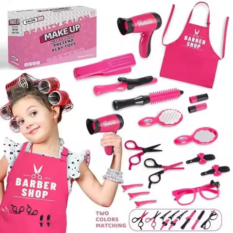 17pcs Girls Beauty Salon Set make up kit for kid pretend play toy cosplay for party game maquillage juguetes girls birthday gift https://tinyurl.com/2bpr5t5y