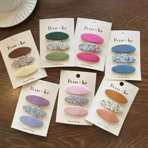 Cute Floral Cloth Oval Hairpins Set Women Girls Kids Hair Clips Pin Barrettes Accessories Hairclip Hairgrips Headdress Ornaments https://tinyurl.com/24neaunv