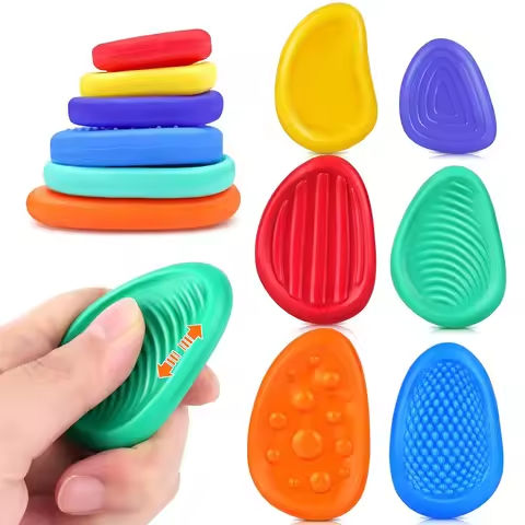 Fidget Toys Adults Sensory Silicone Stone 6 Pack Textured for Autism Kids Calming Down Fidget Stress Relief Toys Kids Gifts https://tinyurl.com/24gmou52