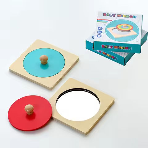 Montessori Mirror Puzzle Busy Board Wooden Toys Children Early Educational Sensory Toy For Toddler Preschool Teaching Aids Gifts https://tinyurl.com/2c24wdtb