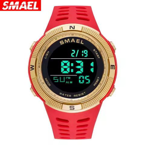 SMAEL Young Men’s Red Digital Watch with Stopwatch Alarm Military Watch for Student Waterproof Auto Date Electronics Wristwatch https://tinyurl.com/2aelq8dr