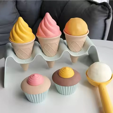 Children Beach toys play sand wheat straw material ice cream toys digging sand tools environmental Nordic wind outdoor https://tinyurl.com/286dzl7u