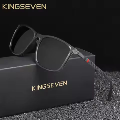 KINGSEVEN Polarized Men Sunglasses Anti-UV400  Lens Rectangle Driving Glasses Women Eyewear Accessory Oculos https://tinyurl.com/2bvvkgus