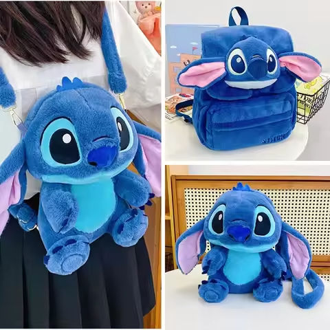 Genuine Disney Stitch Plush Toy Anime Lilo & Stitch Stuffed Toys Kawaii Cartoon Cute backpack Doll Bag Toys Kids Birthday Gift https://tinyurl.com/2cgxdly8