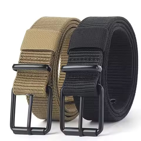 New Porous Pin Buckle Canvas Belts Men’s Fashion Versatile Belt Student Youth Military Training Extended Denim Designer Belt https://tinyurl.com/2dfbh3nl