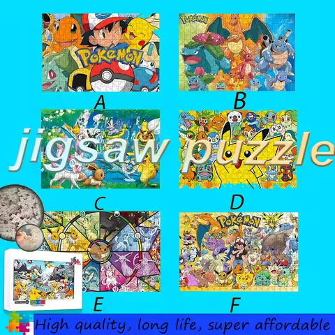 Pokemon jigsaw puzzle Pikachu 300/500/1000 pieces wooden onePiece Puzzles for Adults childrenEducational Toys Gifts https://tinyurl.com/254mrb8q
