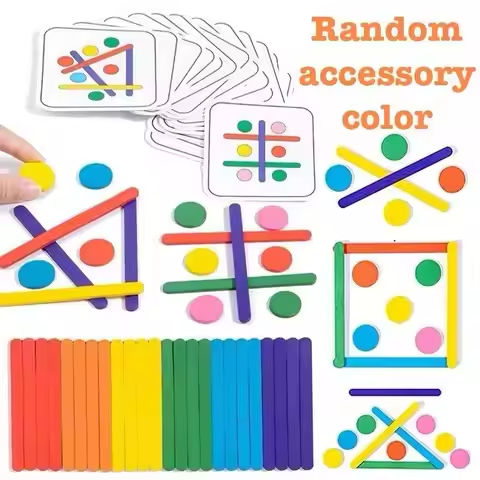 Kids Rainbow Stick Puzzle Montessori Toys Color Sensory Logical Thinking Matching Games Children Early Educational Wooden Toys（C https://tinyurl.com/25eo4alp