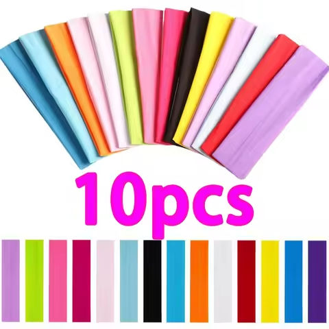 10 Pcs Elastic HairBand Fashion Headbands For Women Solid Color Sports Running Fitness Yoga Hair Bands Makeup Hair Accessories https://tinyurl.com/2ylx774v