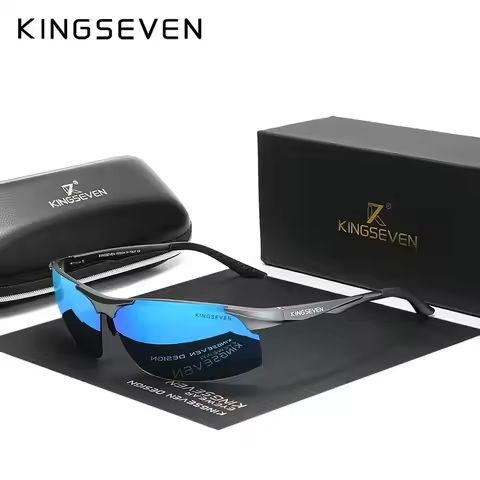 KINGSEVEN UV400 Polarized Men Sunglasses Cycling Driving Mirror Lens Male Glasses Anti-glare Women Fishing High Quality Eyewear https://tinyurl.com/295xumy4