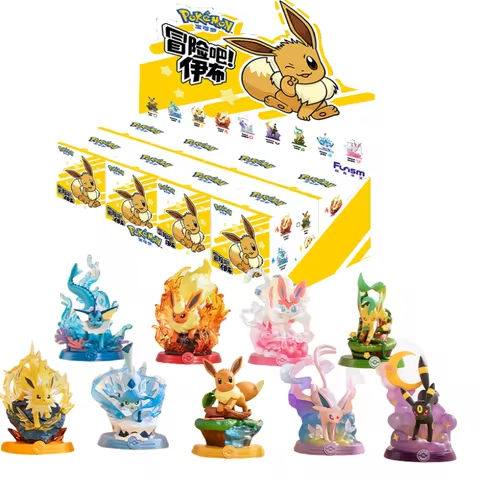 Anime Pokemon Funism Original Adventure Eevee Family Suit Blind Box Jolteon Sylveon Action Figure Collection Model Kids Toy Gift https://tinyurl.com/29c8zn3u