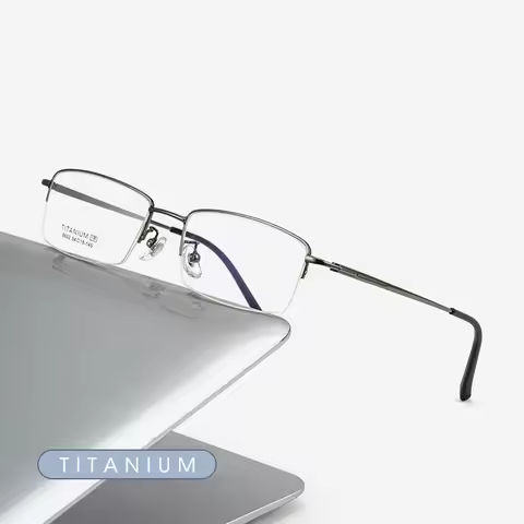 Business Men Ultralight Pure Titanium Glasses Frame For Myopia Reading Prescription Spectacles Half Rim Eyewear https://tinyurl.com/25cblpzb