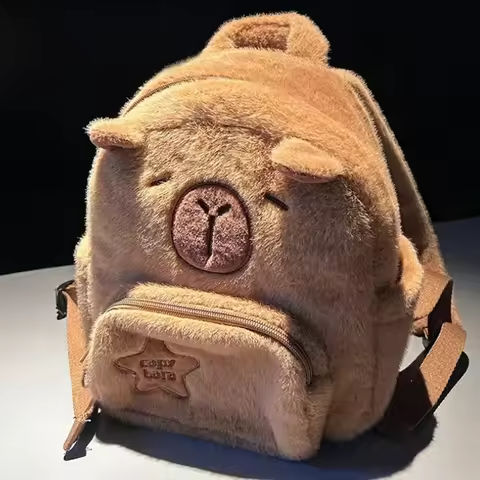 Student School Bag Capibala Plush Capybara Bag Casual All-match Fur Bag Large Capacity Backpack School Bag Mochila https://tinyurl.com/259oy9ad