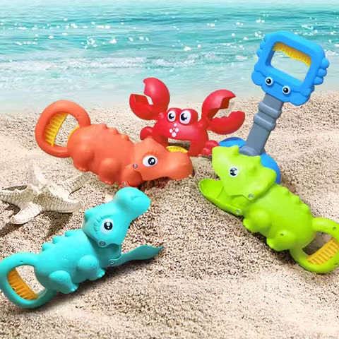 Children’s beach toy, lobster, dinosaur toy clip, male and female crab foot pliers, robotic arm, beach dredging shovel set https://tinyurl.com/29p2x47o