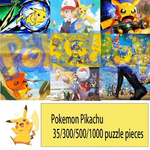 Pokemon jigsaw puzzle Pikachu 35/300/500/1000 pieces wooden onePiece Puzzles for Adults childrenEducational Toys Gifts https://tinyurl.com/2ddld8x3
