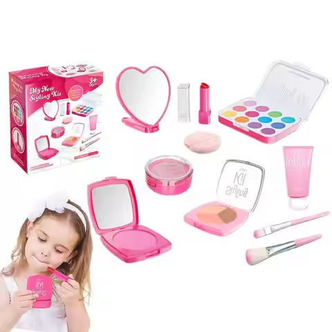 Kid Makeup Set Fake Cosmetic Toy Sets For Children Fake Kids Pretend Play Makeup Kit Safe Pretend Cosmetic Kits For Playing And https://tinyurl.com/26brw58e