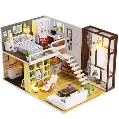 Miniature House Model Kit Handmade Assembly Wood Fabric Paper Parts Educational Toy Gift Kids Diy Project House Mini House https://tinyurl.com/2c8t7ekd