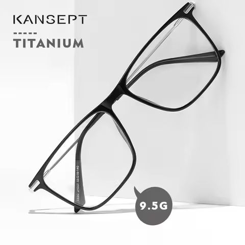 Kansept Titanium Classic Men’s Square Frames Anti-blue Light Reading Glasses Myopia Eyewear Customized Prescription Glasses #007 https://tinyurl.com/29hrncdz