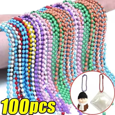 10/20/50/100pcs Ball Bead Chains Fits Key Chain/Dolls/Label Hand Tag Connector For DIY Bracelet Jewelry Making Accessorise https://tinyurl.com/2c8ge8cy