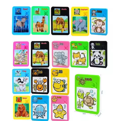 6PCS Puzzle Moving Sliding Early Education Animal Children’s Jigsaw Puzzle Toy School Kindergarten Gift Gifts for Kids Games https://tinyurl.com/226edgh3