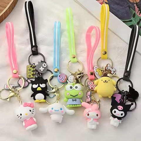 Sanrio Hello Kitty Keychain Kawaii Cartoon Kuromi Car Key Ring Melody Cute Cinnamoroll Backpack Pendant Ornaments Girls Gifts https://tinyurl.com/28ouz9we