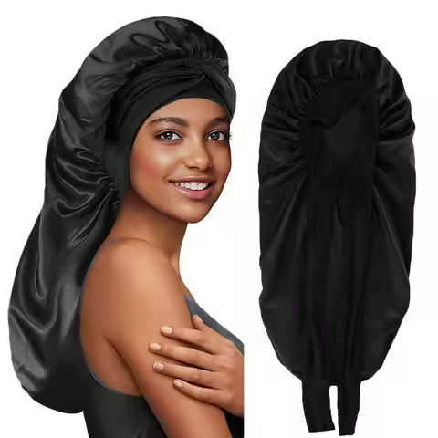 Solid Color Bowknot Braid Bonnet Classic Long Satin Bonnets Soft Sleeping Night Cap Breathable Hair Bonnets For Women Daily Use https://tinyurl.com/2525sx6p