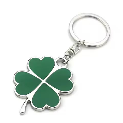 Simple New Niche Green Leaf Keychain Fashion Creative Exquisite Four-leaf Clover Lucky Keychain Key Ring Holiday GiftAccessories https://tinyurl.com/23o9drah