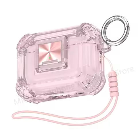 Transparent Secure Lock Case For AirPods Pro 1 2 3 With Silicone lanyard*keyring Anti-lost Earphone Cover For AirPod Pro 2 Women https://tinyurl.com/29uoyzen