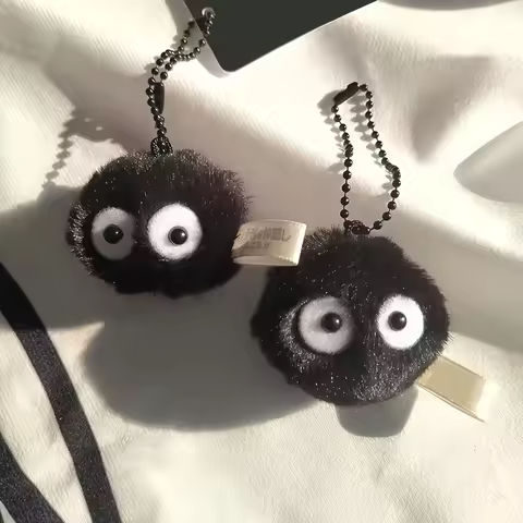 YANZAI3pcs Plush Small Briquette Pendant Accessory Keyrings fit Bag Charms Purse Accessory for Miyazaki Hayao Comic Fans https://tinyurl.com/2d8x9bjb